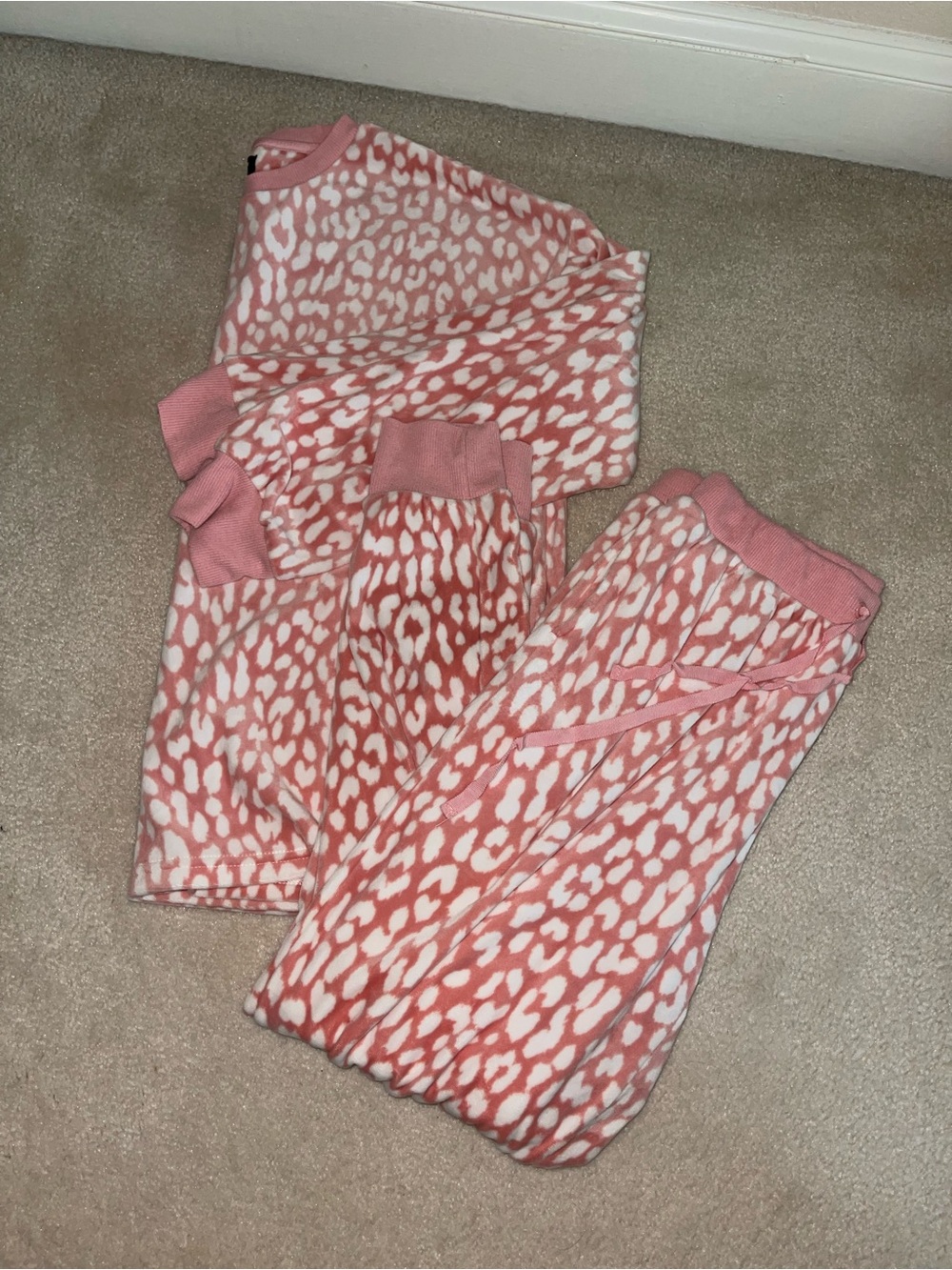 Kate Spade Pink Leopard-Print Pajama Jogger Set